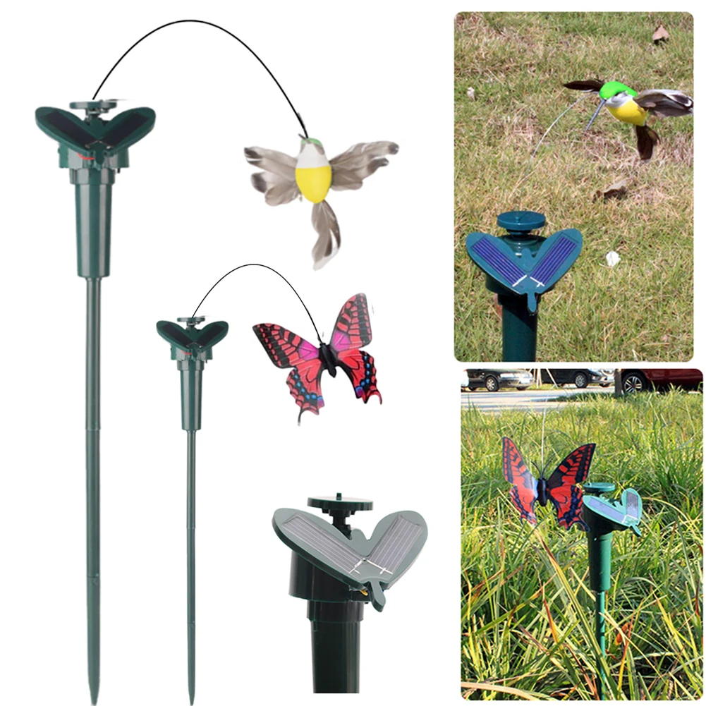 Asdomo Mariposas voladoras voladoras alimentadas por energía solar, con pilas, colibrí, mariposa, girasol, para jardín, patio, plantas, flores, patio, decoración de paisaje Asdomo Mariposas voladoras voladoras alimentadas por energía solar, con pilas, colibrí, mariposa, girasol, para jardín, patio, plantas, flores, patio, decoración de paisaje