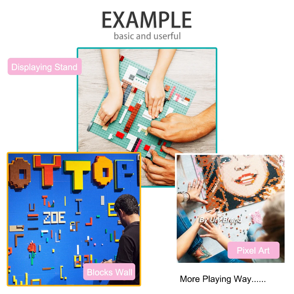 MOC 50*50 도트 고품질 BasePlate 맞는 표준 빌딩 블록 DIY 기본 플레이트 40*40cm 50x50 스터드 벽돌 장난감 어린이 선물 용품