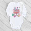 Personalized Easter Baby Romper Bunny with Name Infant Outfit Bodysuit Boys Girls Holiday Party Jumpsuit Bunny Newborn Rompers 4