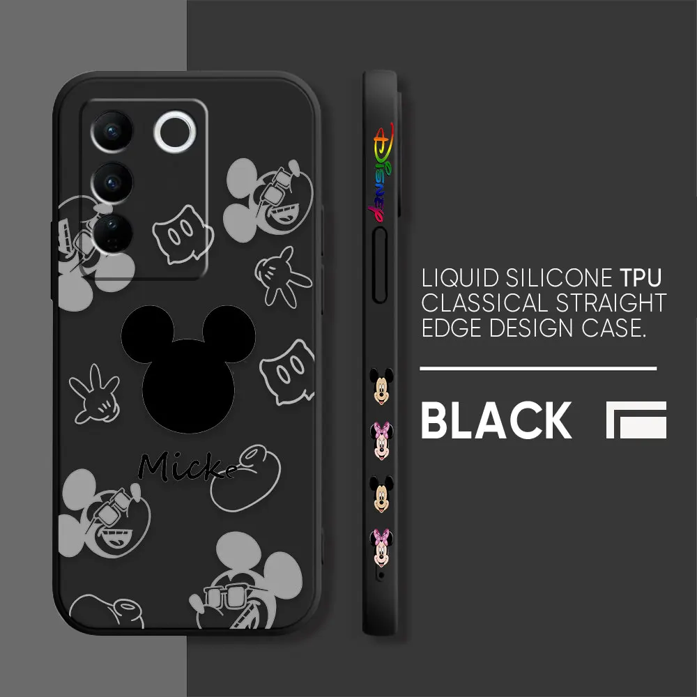 thumbnail image 1 of Case For VIVO S5 S6 S7 S9 S10 S15 S16 S16E T1 V15 V20 V23 PRO 5G Simple Liquid Silicone Case Anime Cute Mickey Minnie Mouse, 1 of 5
