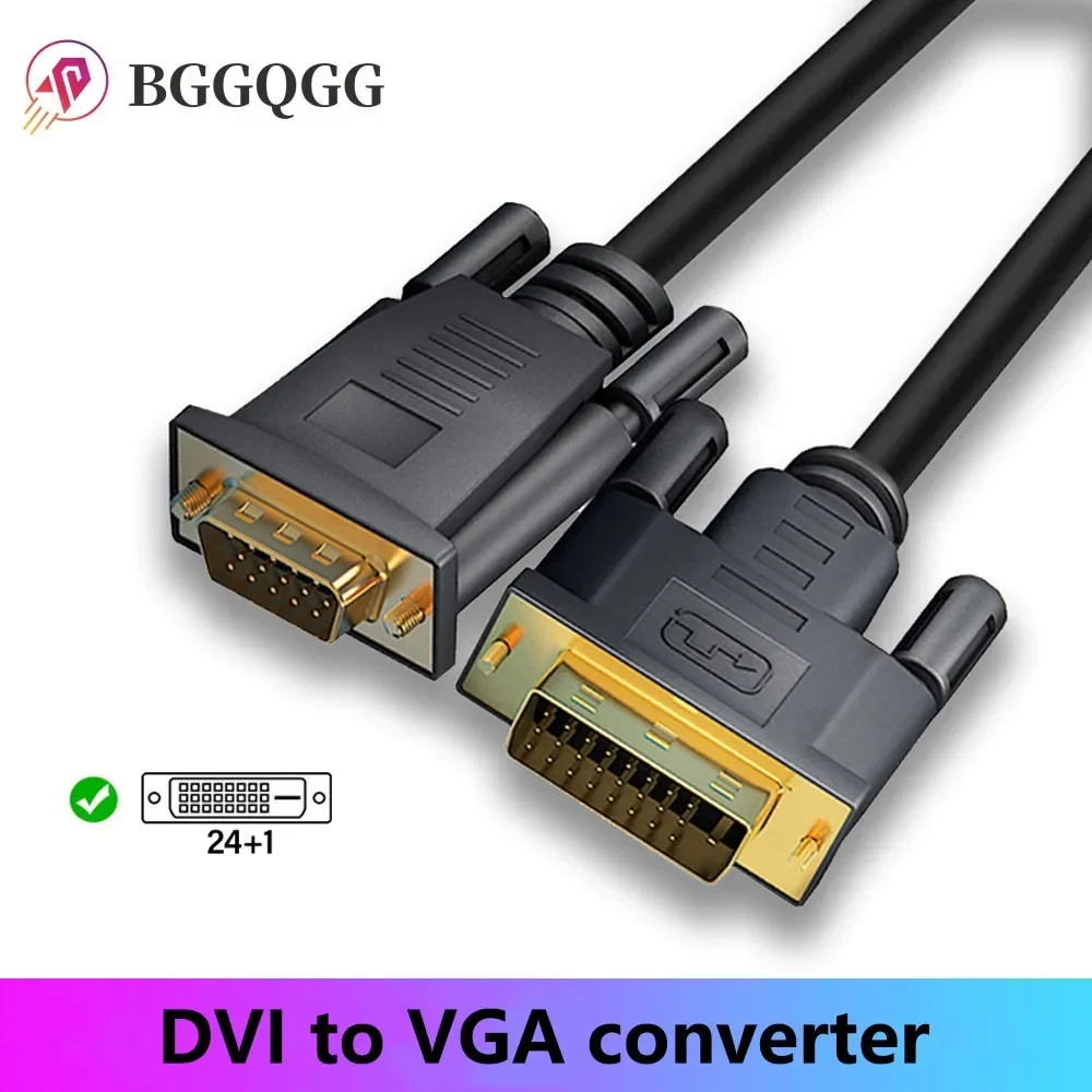 Adattatore Cavo 4K 1080P Dvi A Vga Dvi 24 + 1 Sincronizzazione Audio Video Dvi A Vga Per Computer Portatile Monitor Tv Box Cavo Vga