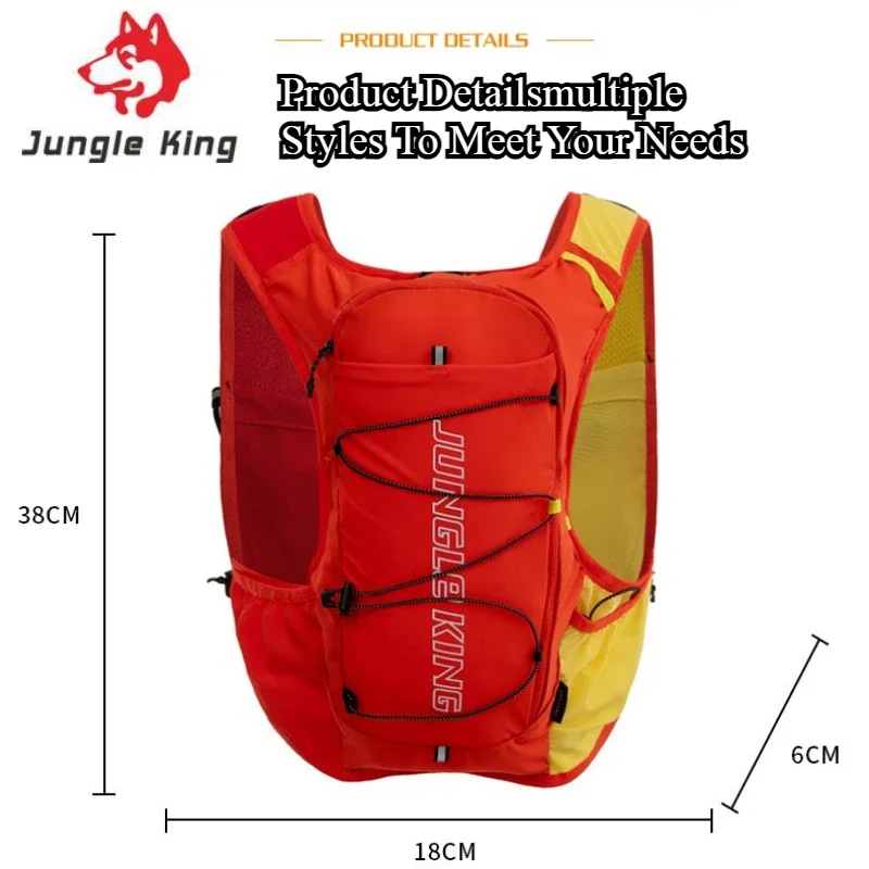 Hydration Backpack Hydration Pack JUNGLE KING 15L Trail Running Backpack Lightweight Hydration Pack Outdoor Sports Rucksack for Ultra Trail Run Cycling Hiking Bag