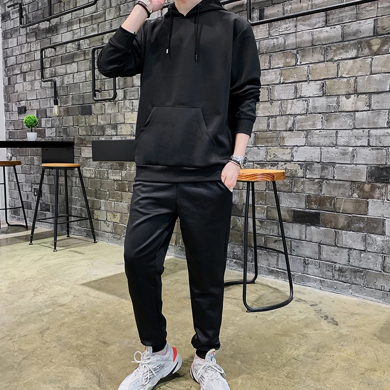 New Korean Teenagers Set Men'S 2022 Handsome Hooded Sports Leisure Fashion Student Spring And Autumn Two-Piece Suit