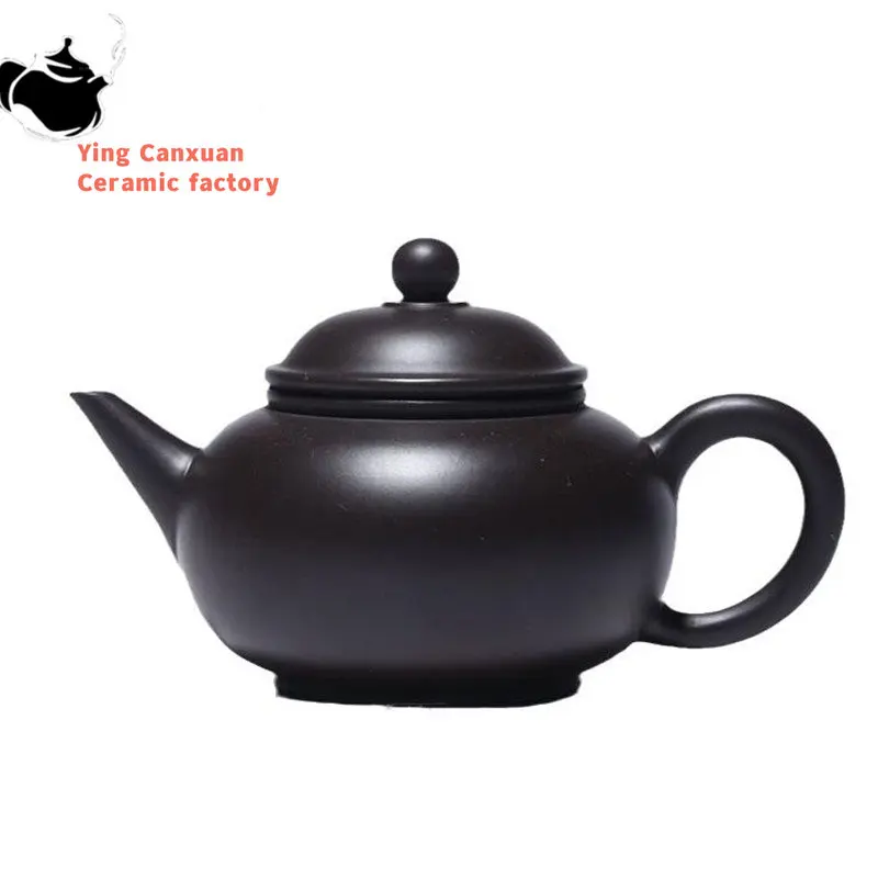 

140ml Raw Ore Black Mud Filter Tea Pot Chinese Yixing Purple Clay Teapots Home Zisha Beauty Kettle Customized Tea Set Supplies