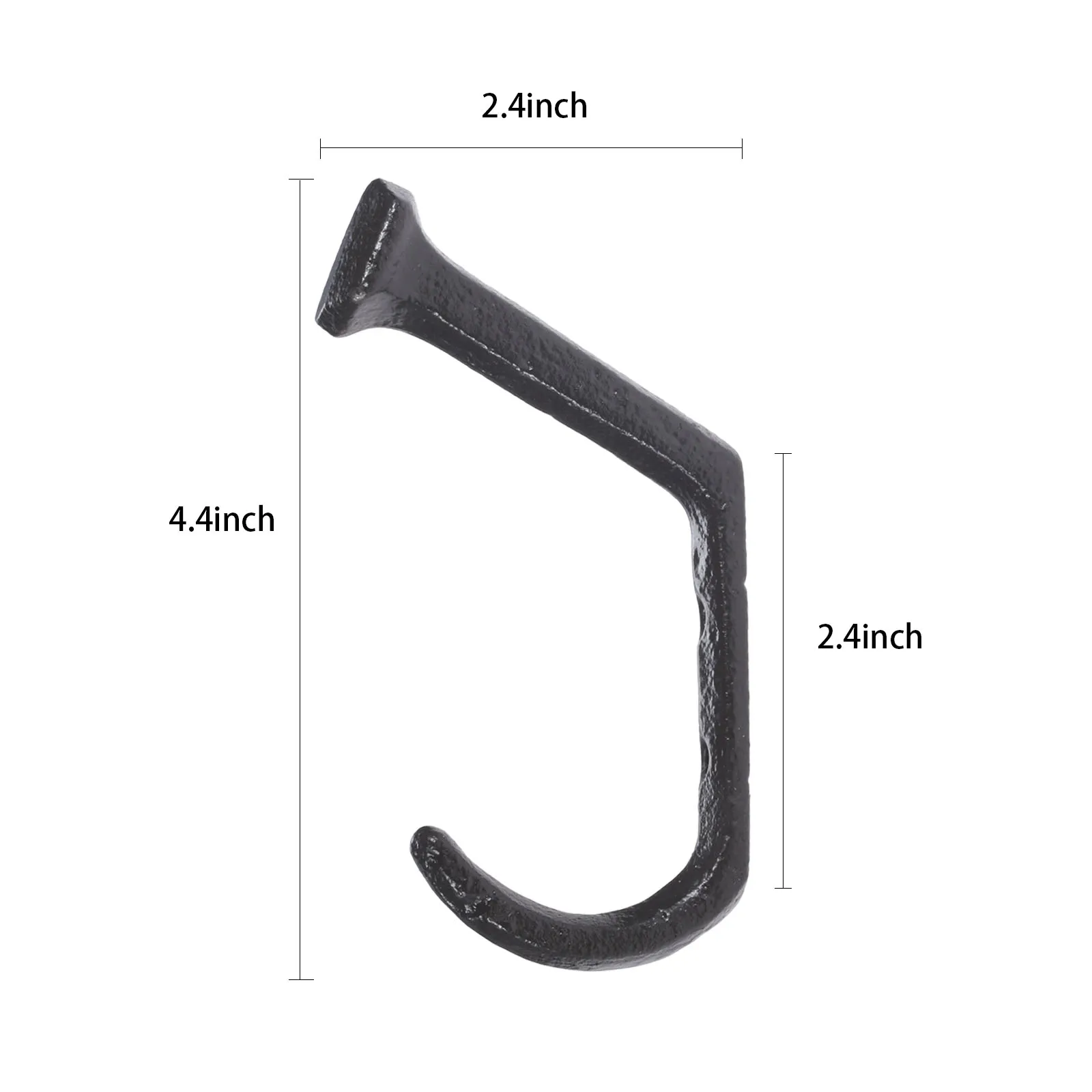 4/6/8/10PCS Cast Iron Big Coat Hooks Door Bedroom Hanger Hook For Clothes Coat Hat Bag Towel Hanger Bathroom Wall Hook Rack
