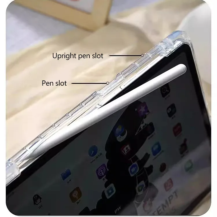 Crystal Clear Acrylic Tablet Case with Pen Slot