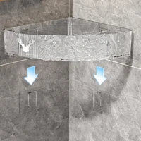 Water Ripple Triangular Shelf High Value Corner Bathroom Shelf Bathroom Shelf Corner Space Storage Rack 2