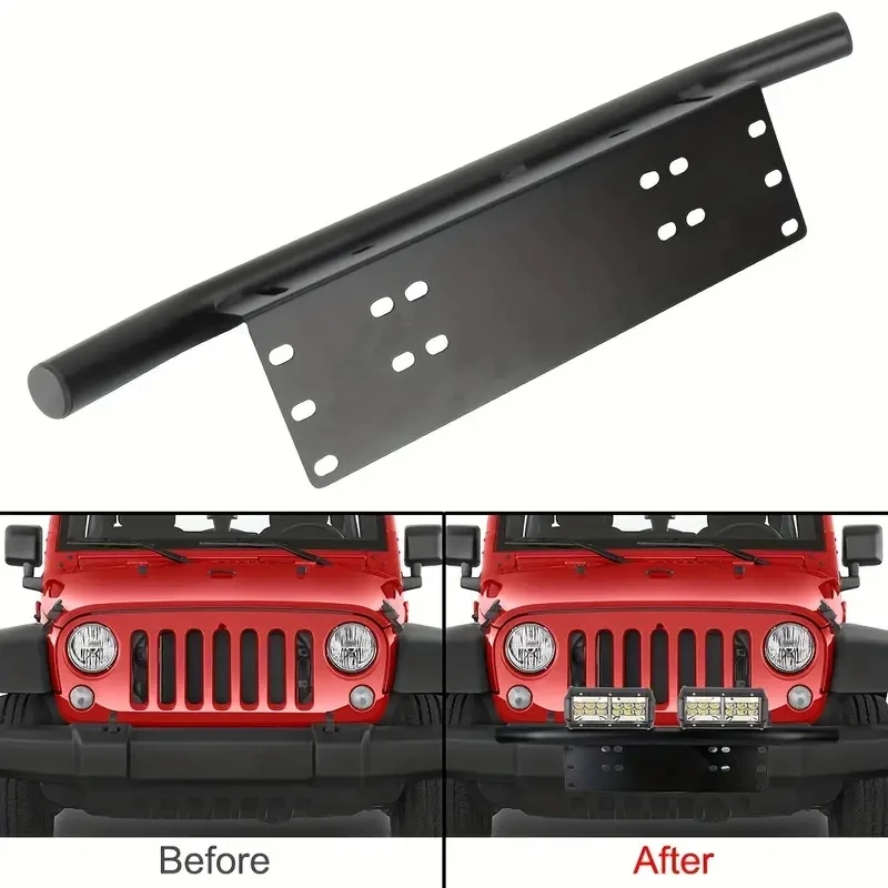 Front Bumper License Plate Universal SUV Lamp Holder Light Mount Bracket Off Road Led Lamp Bar Frame Holder license plate bracket off road light bar holder license plate frame license plate holder led light bar holder