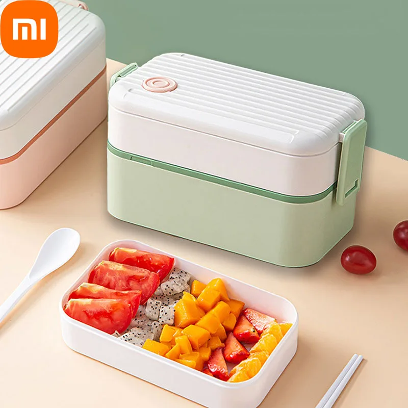 

Xiaomi Japanese Lunch Box Food Grade Lunch Box Set with Chopsticks and Spoon, Portable Lunch Box Can Be Microwaved