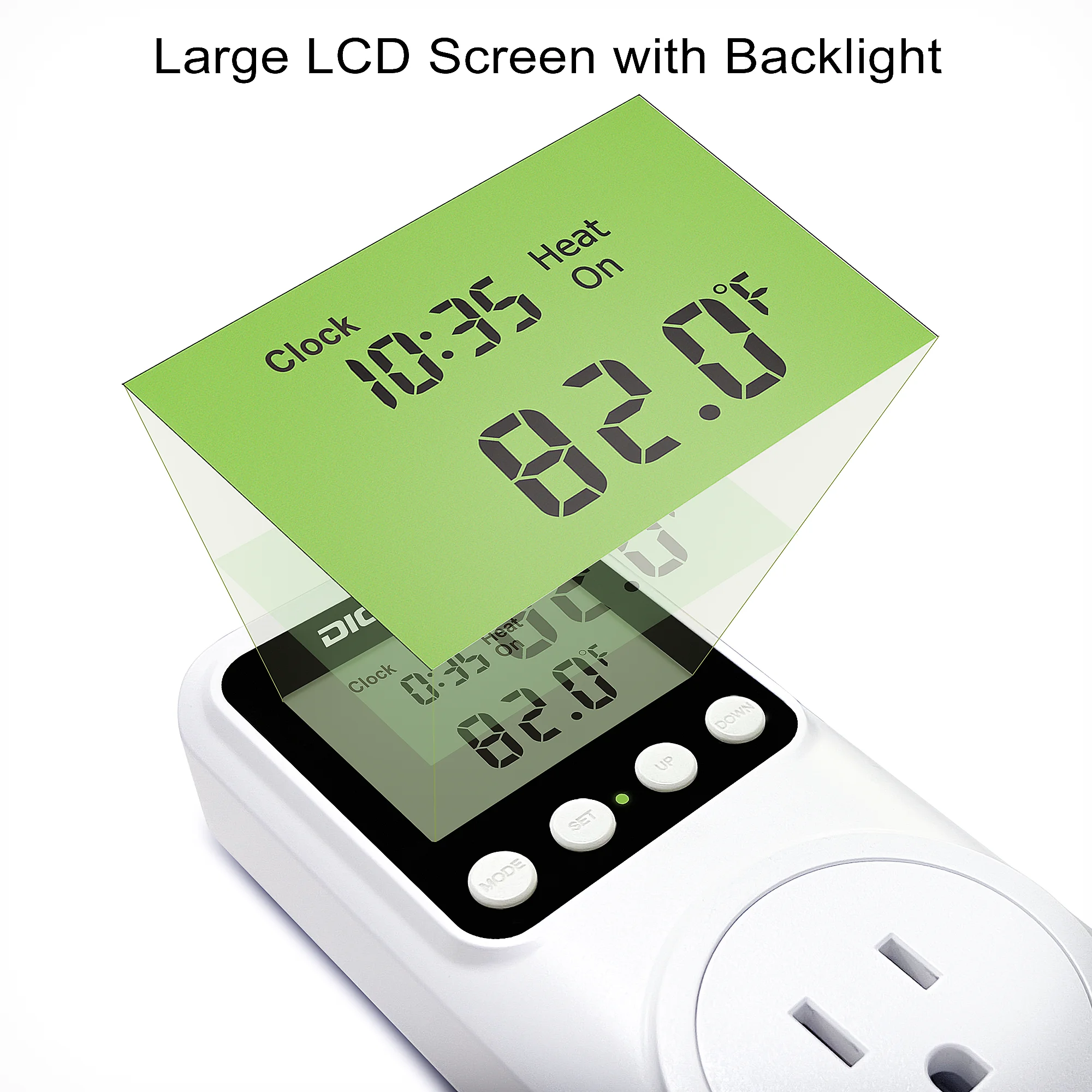 DIGITEN Temperature Controller Day Night Temperature Controlled Outlet Reptile Thermostat Timer Greenhouse Thermostat with Timer