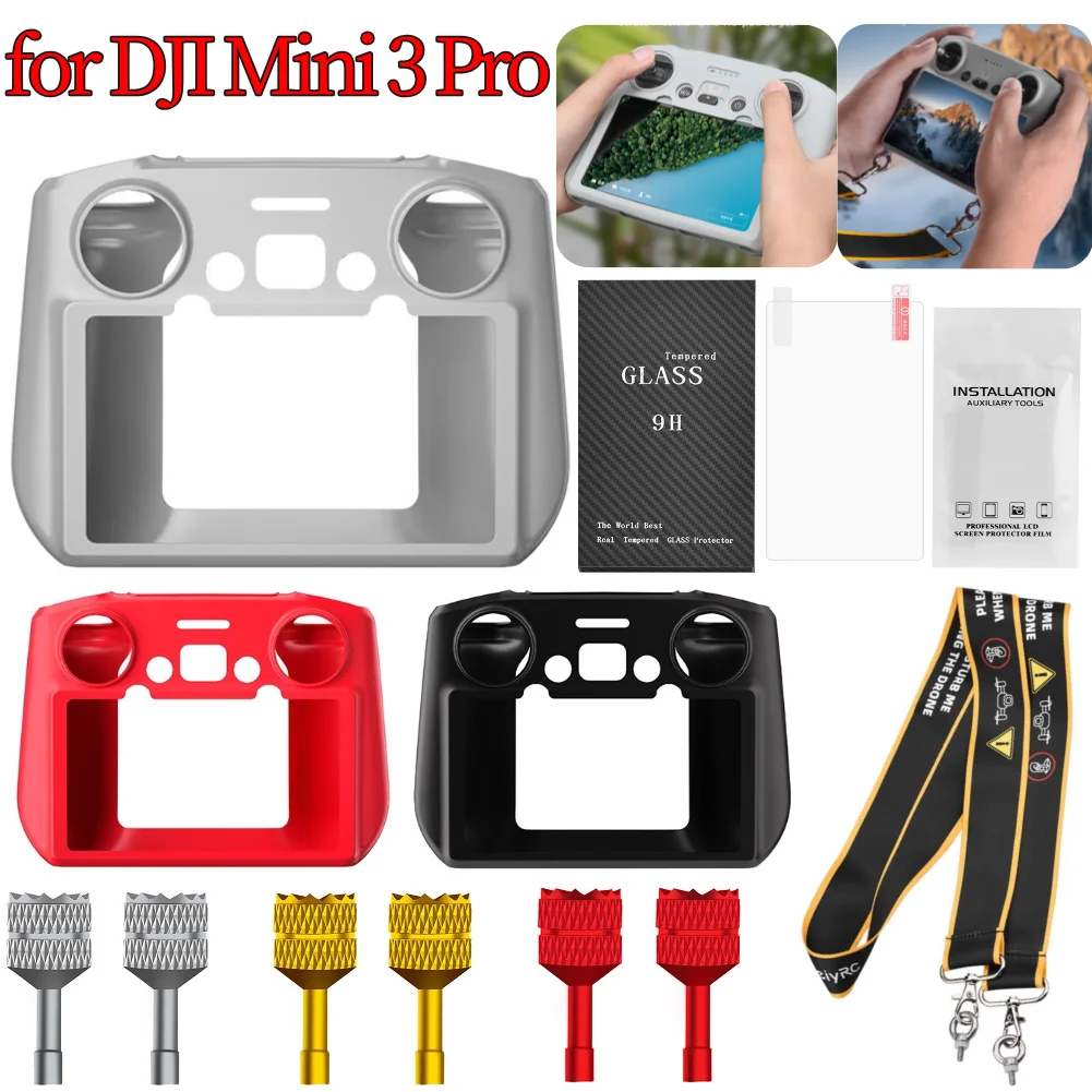 Remote Control Silicone Cover Softs Anti Slip RC Remote Control Protective Sleeve Anti-drop Shock-resistant for DJI Mini 3 Pro