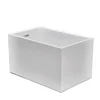 White Acrylic Freestanding Baby Bathtubs, Solid Square Surface, Cheap, Hot Sell 5