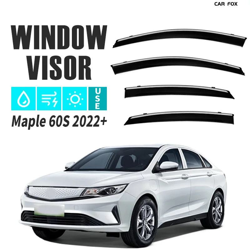 

For Maple 60S 2022+ Plastic Window Visor Vent Shades Sun Rain Deflector Guard For Maple 60S 2022+