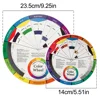 1Pcs 12 Color Paper Card Tattoo Color Wheel Circle Chromatic Eyebrow Tattoos Design Nails Professional Pigment Makeup Supplies 6