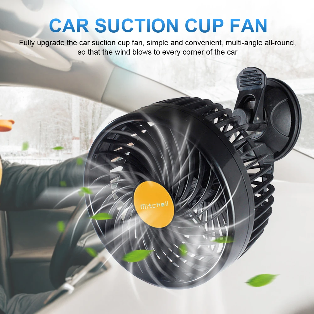 Adjustable Car Cooling Fan Plastic 12V 24V Auto Ventilation