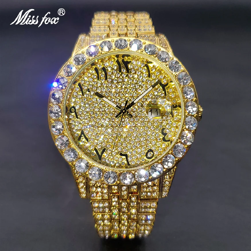 

18K Gold Men Watch Luxury Brand New Calendar Waterproof Watches Modern Original Wristwatch Dropshipping Rel��gio Masculino