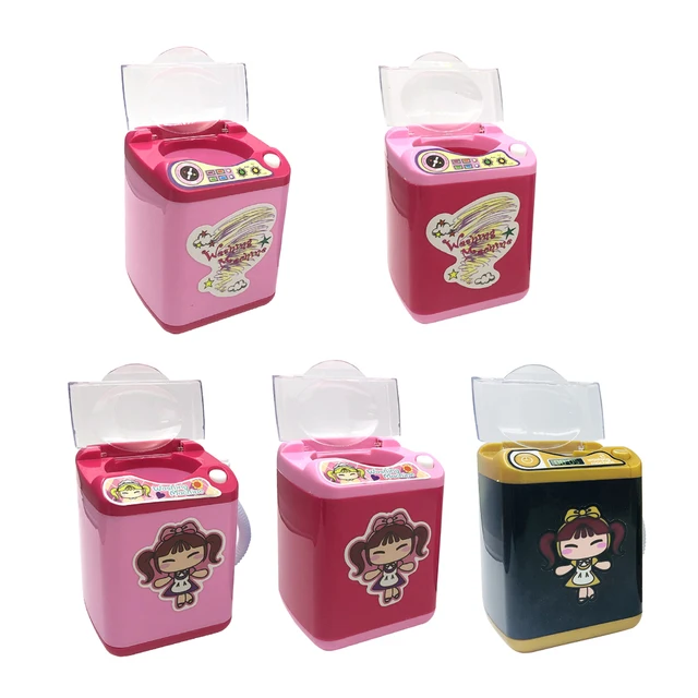 Mini Simulation Electric Washing Machine Toys Makeup Brush Play House Girl Gifts Professionally and at a Favorable Price 1