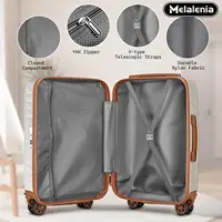 Ensemble de bagages légers et durables de 7 pièces, valise de voyage familiale avec serrure TSA et roues pivotantes lisses 6