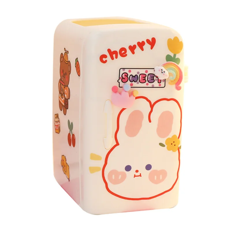 Refrigerator Pen Container Cartoon Creative Cute Large Capacity Desk Drawer Type Storage Container Multi-functional PenContainer