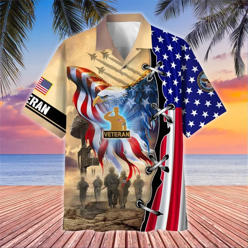 

Рубашка мужская с 3D принтом, модная крутая уличная одежда в стиле США, короткая винтажная Гавайская блузка, топ, лето