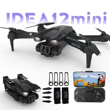 IDEA12 mini Drone 1080P HD Camera 2 batterie Foldablef RC Quadcopter 2.4G WiFi FPV Flusso ottico per bambini Regalo CO