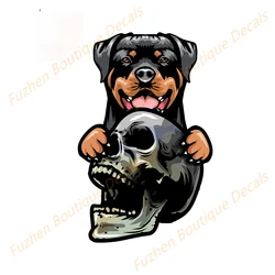 Fuzhen – autocollants de voiture, accessoires extérieurs, pour Rottweiler, crâne de chien, pour ordinateur portable, porte de VAN, RV, Boutique 