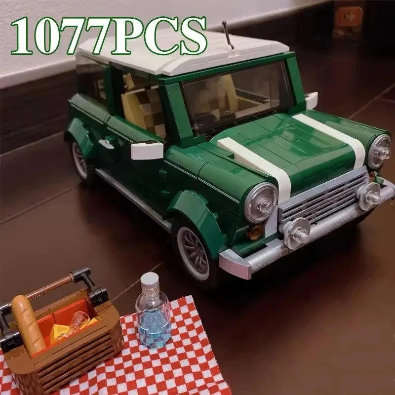 새로운 캠핑 파티 크리 에이 티브 쿠퍼 자동차 10242 청소년 모델 DIY 교육 장난감 성인 남성과 여성 휴일 선물