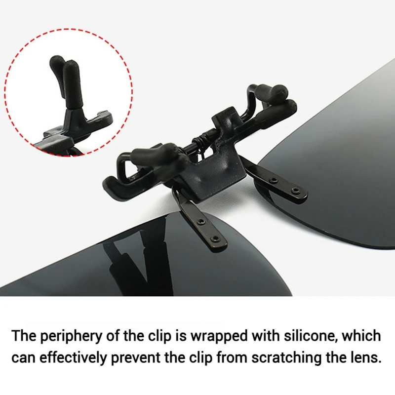 Universal Polarized Clip-On Sunglasses for Men and Women - UV Protection, Night Vision, and Anti-Glare Eyewear for Fishing and Driving