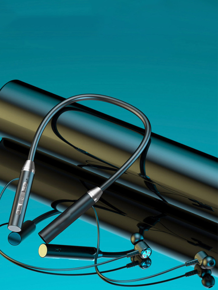 Bluetooth wireless headphones - neck-worn sports dual-ear in-ear neck-mounted headphones