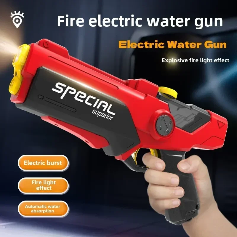 Electric Water Gun Children High Pressure Outdoor Beach Pool Fight Games Kids Automatic Repeating Absorption Watergun Gifts