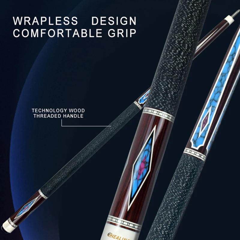 HEALING Carbon Fiber Low Deflection Pool Cue 2 Piece 58