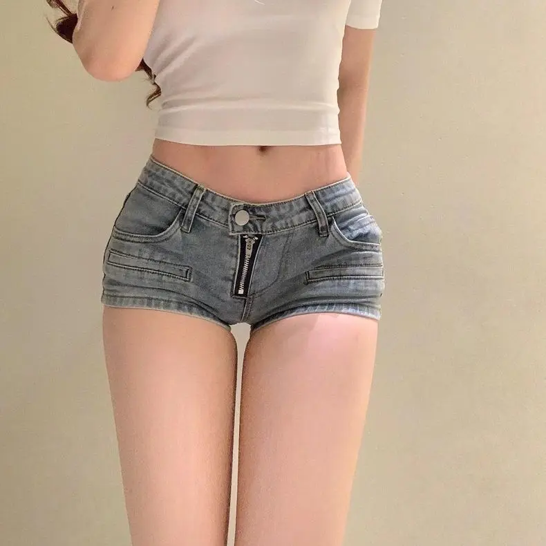 Blue zipper shorts 350