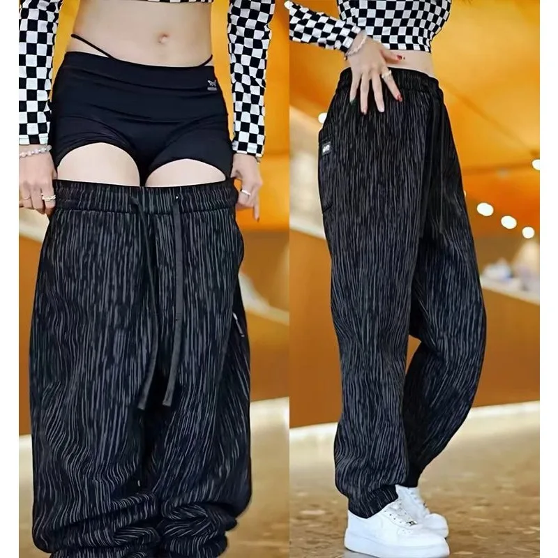 Men's Casual Pants Summer New Handsome Harun Sports Pants Simplicity Sagging Sensation Comfort Loose Fitting Breathable Stripe