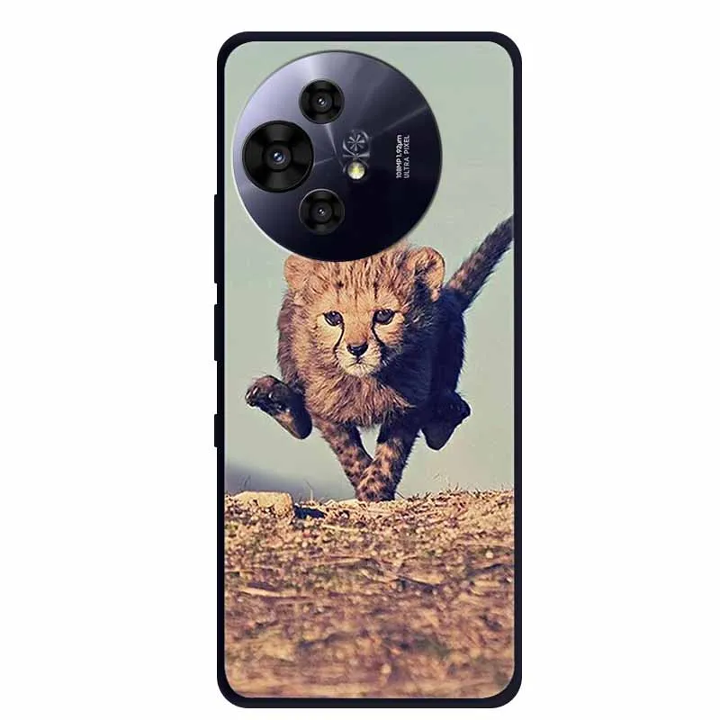 Black Silicone Protective Back Cover - Stylish and Durable Bumper Coque for TCL 50 Pro NxtPaper 5G