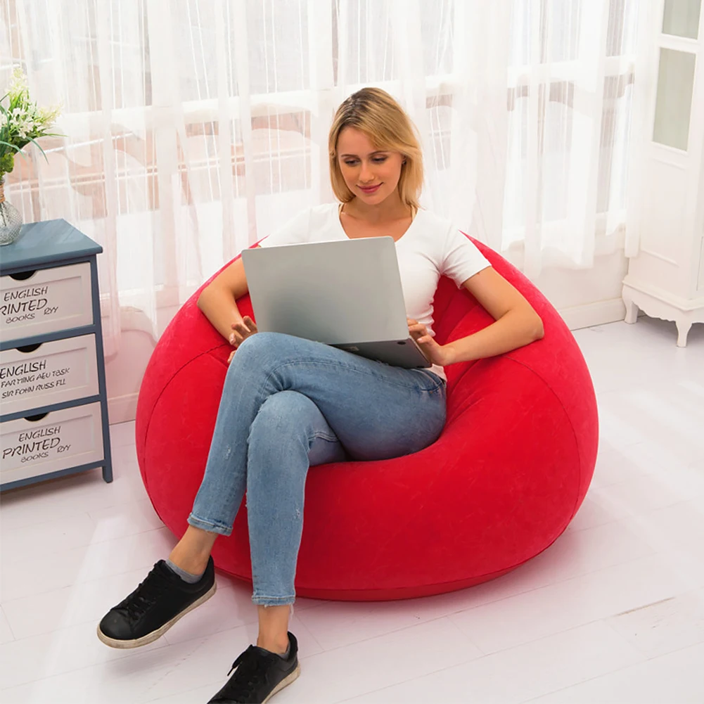 Bean Bag Chair Lounger Home Decoration Couch Folding Ultra Soft Living Room Recliner Inflatable Lazy Sofa Bedroom Washable