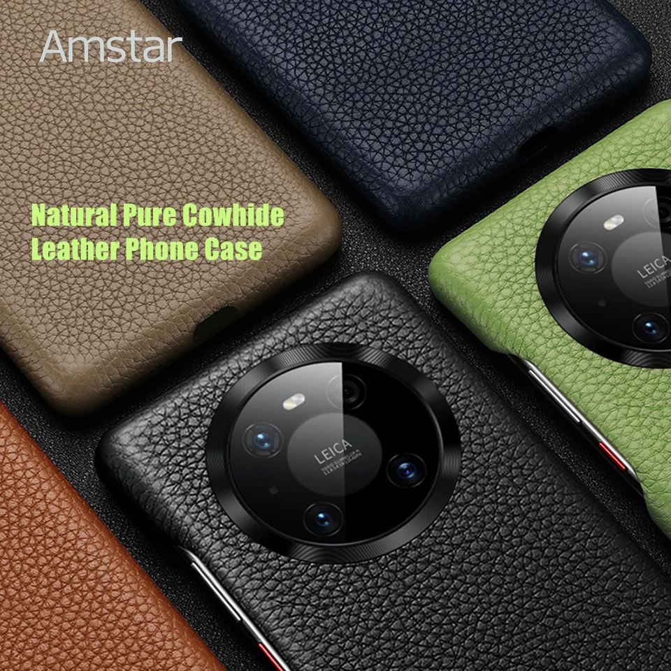 

Чехол Amstar из натуральной воловьей кожи для телефона Huawei Mate 30 40 Pro Plus P40 Pro Plus, чехол ручной работы из натуральной воловьей кожи