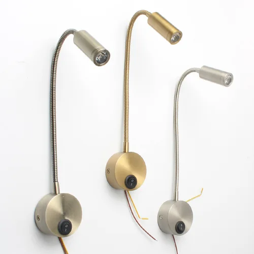 침대 옆 작업 서재 독서 램프 벽 램프, Sconces 3W LED 책 램프, 벽 야간 조명 기구, 스팟 LED EU US 플러그 코드 4