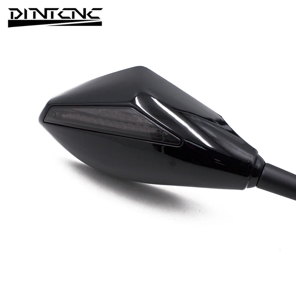오토바이 범용 백미러, CBR600RR 2003-2012 CBR1000RR 2004-2008, 화살표 LED 방향 지시등 거울 액세서리