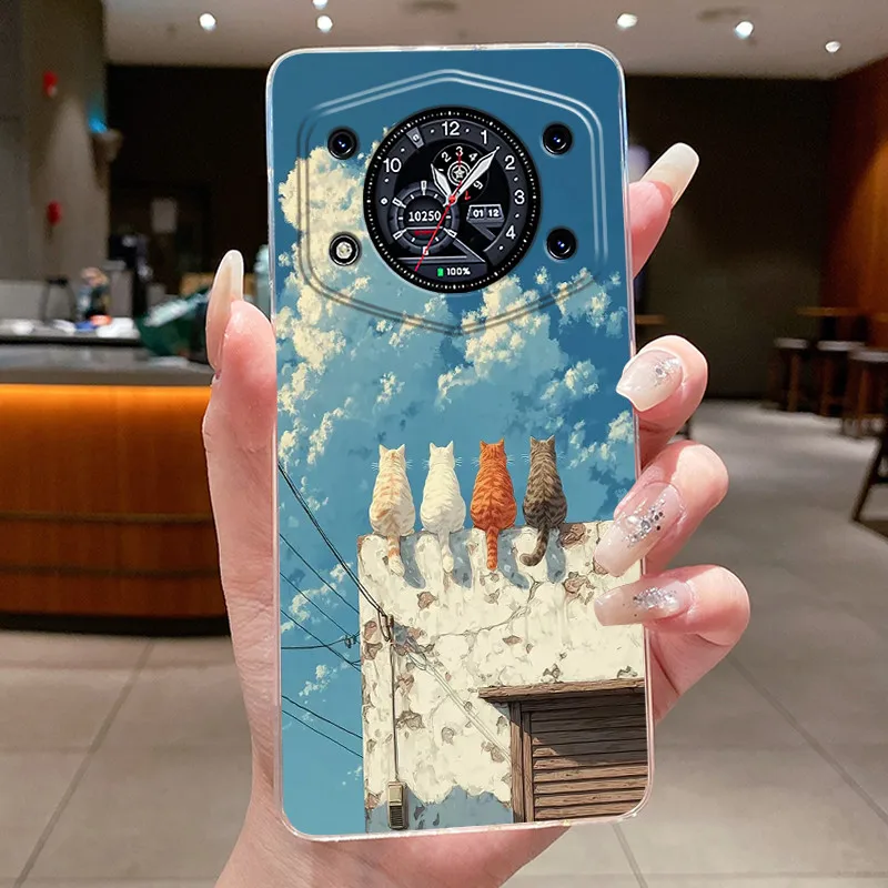 Stylish Transparent Silicone Shockproof Butterfly Design Soft Phone Case