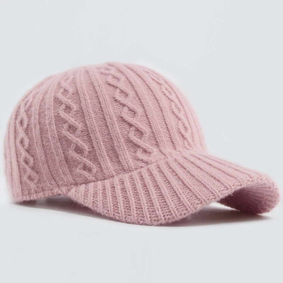 새로운 니트 야구 모자 여성 패션 남자 가을 겨울 따뜻한 모자 빈티지 캐주얼 모자 숙녀 Snapback 여성 조절 가능