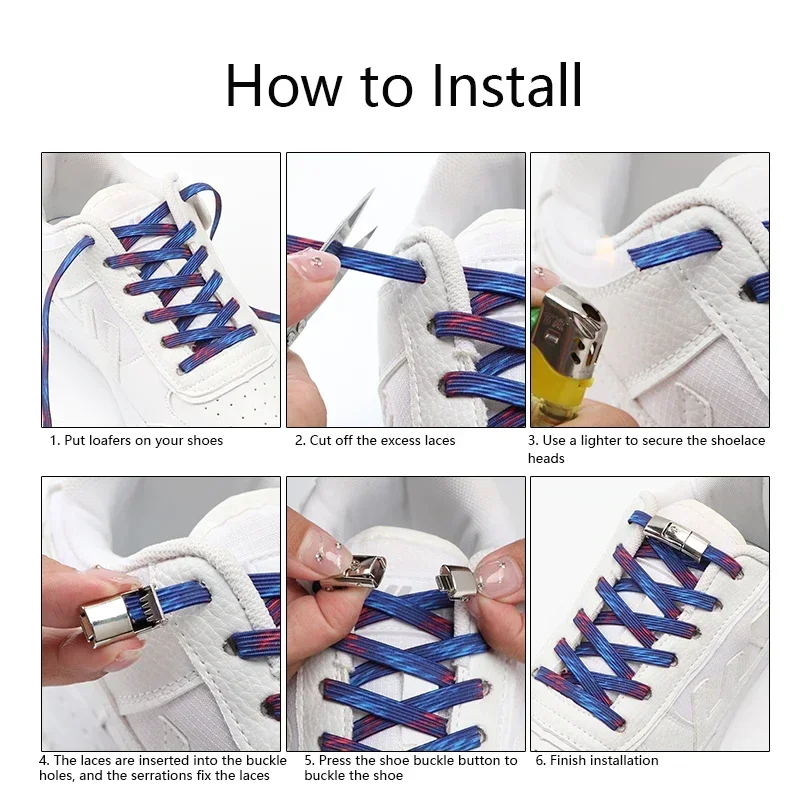 Vibrant Elastic No-Tie Shoelaces