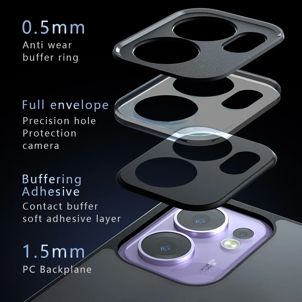 Luxury Armor Matte Phone Case - Clear Acrylic Shockproof Back Cover