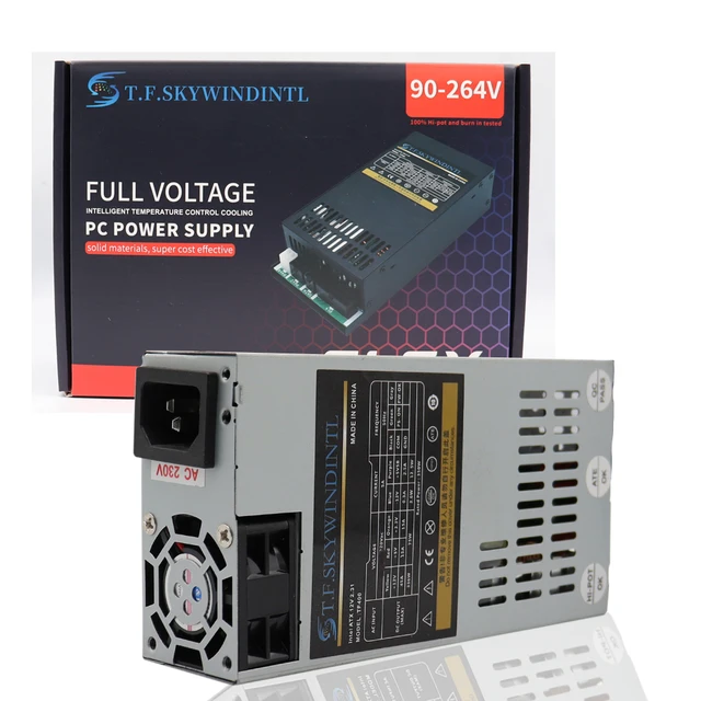 แหล่งจ่ายไฟอุตสาหกรรม PSU แบบยืดหยุ่น220V 1U 350W สำหรับชิ้นส่วนคอมพิวเตอร์ดีไซน์กะทัดรัดแรงดันไฟฟ้าเดี่ยวควบคุมอุณหภูมิ PWM 1