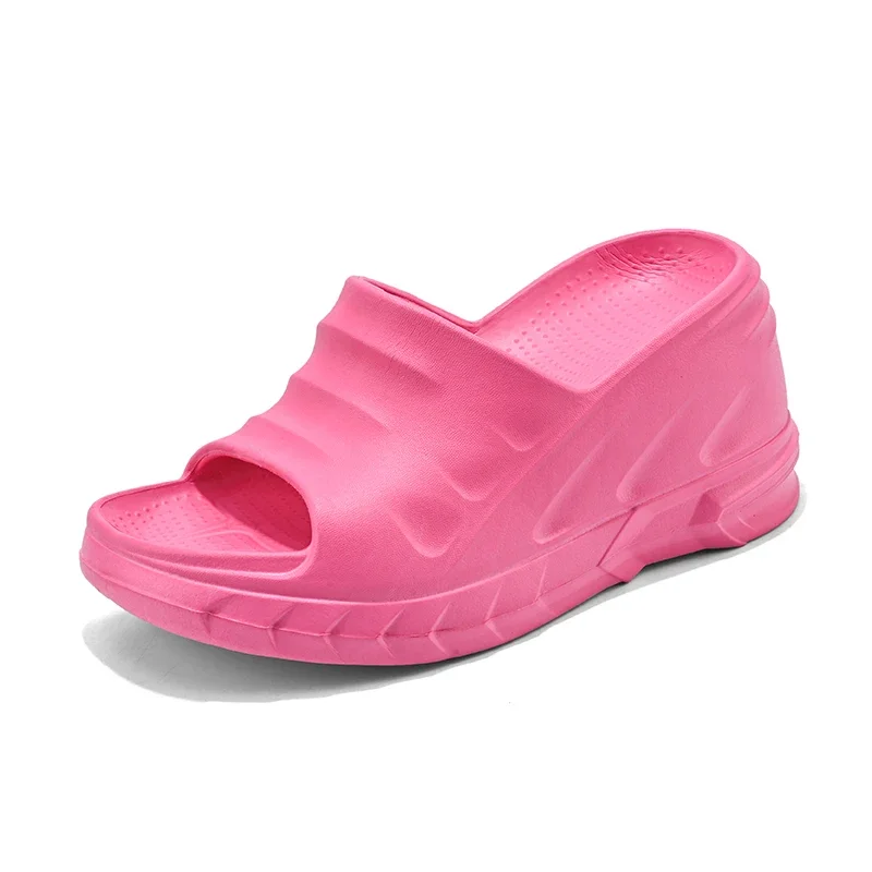 

Hot Fashion Pink Women Slippers Summer Platform Wedges Slippers Women Casual Designer Slides Women Beach Sandals Chaussure Femme