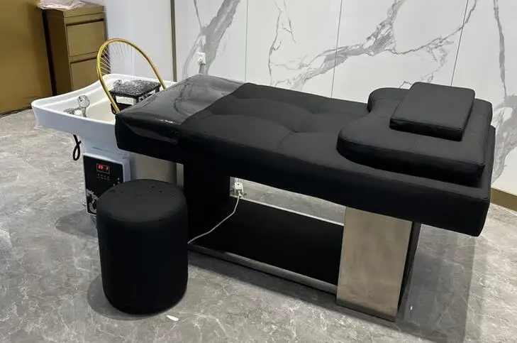 Barber shop shampoo bed ceramic basin hair salon special Thai flat massage shampoo bed factory direct