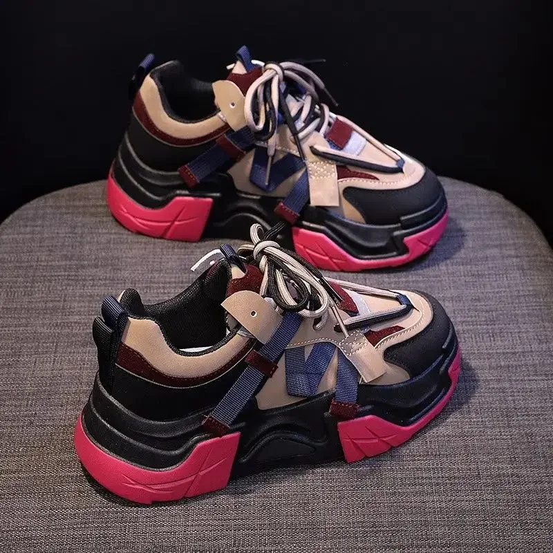 Sneakers Woman Footwear High on Platform Athletic Sports Spring Autumn Shoes for Women Trends 2025 Deals Korean New Casual Light - 5