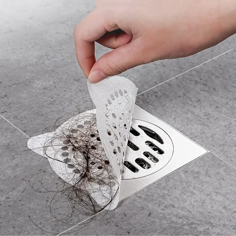 20Pcs Disposable Drain device unblocker Hair catcher Filter Bathroom Shower Room Stickers Sink Strainer trap