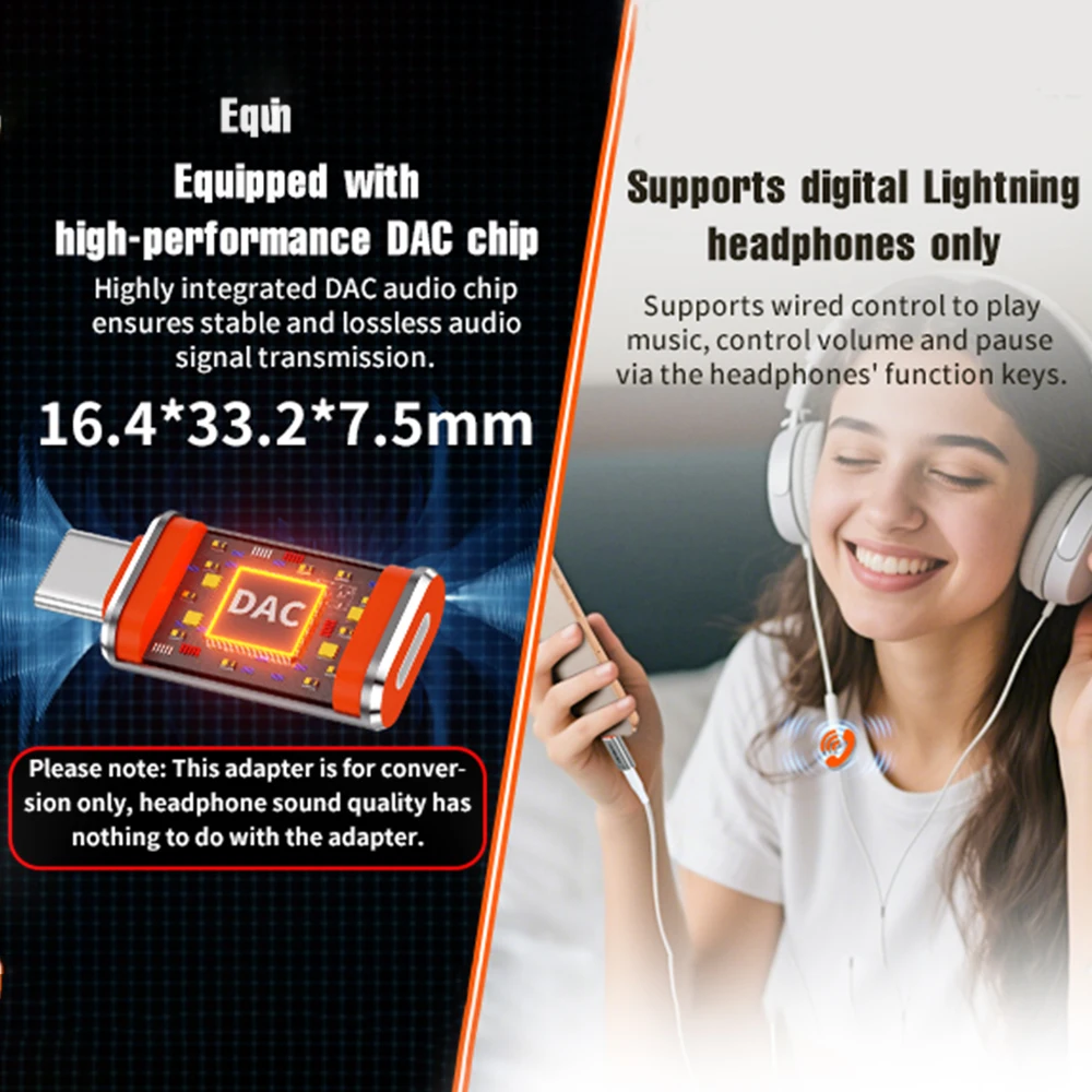 Type-c - Lightning 헤드폰 오디오 어댑터 Iphone용 USB-C 변환기 PC 노트북 iPad용 삼성 PD60W 고속 충전 어댑터