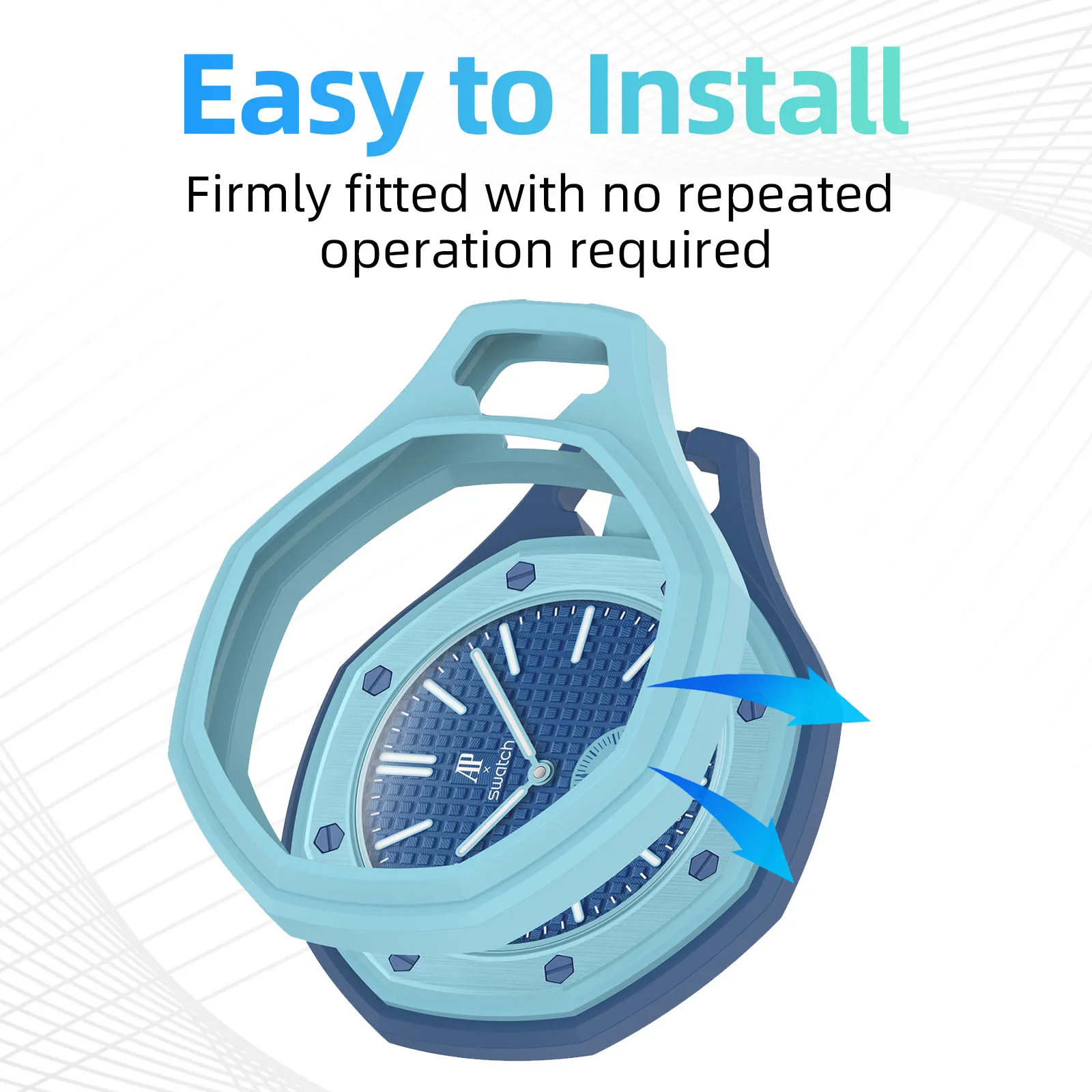 Silicone Protective Cover for Swatch Pocket Watch - Anti-Scratch Bumper Shell Accessories