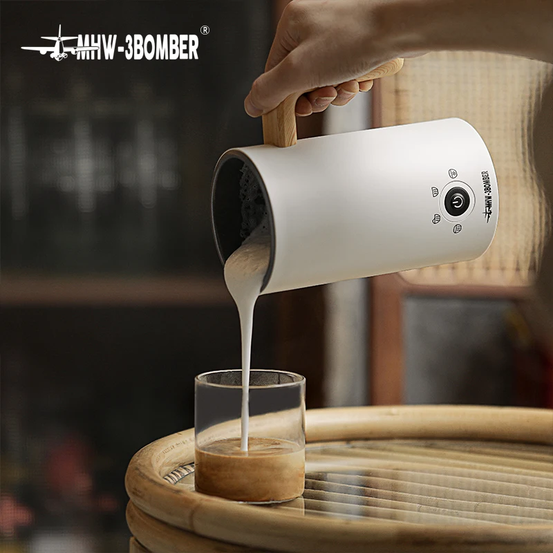 Espumador de leche de 220V, calentador de leche automático, Espumador  frío/caliente para café Latte, capuchino, Chocolate - AliExpress